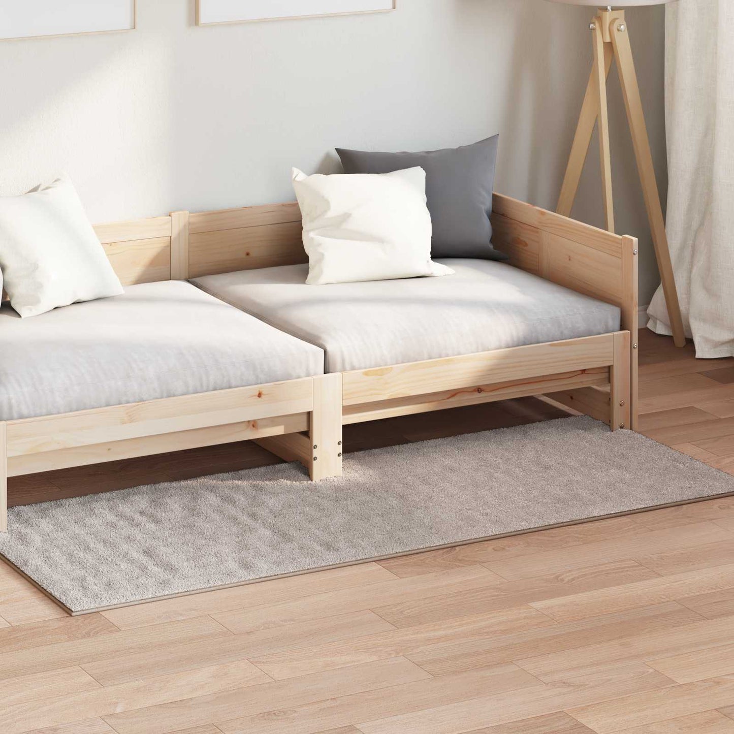 Area Rugs Rectangular SIROLO Sand 200 x 80 cm Polyester