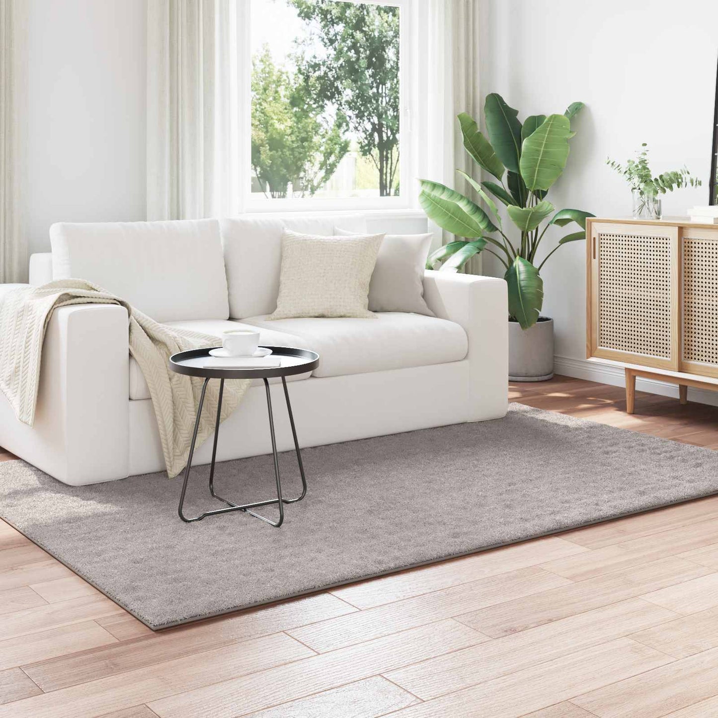 Area Rugs Rectangular SIROLO Sand 200 x 140 cm Polyester