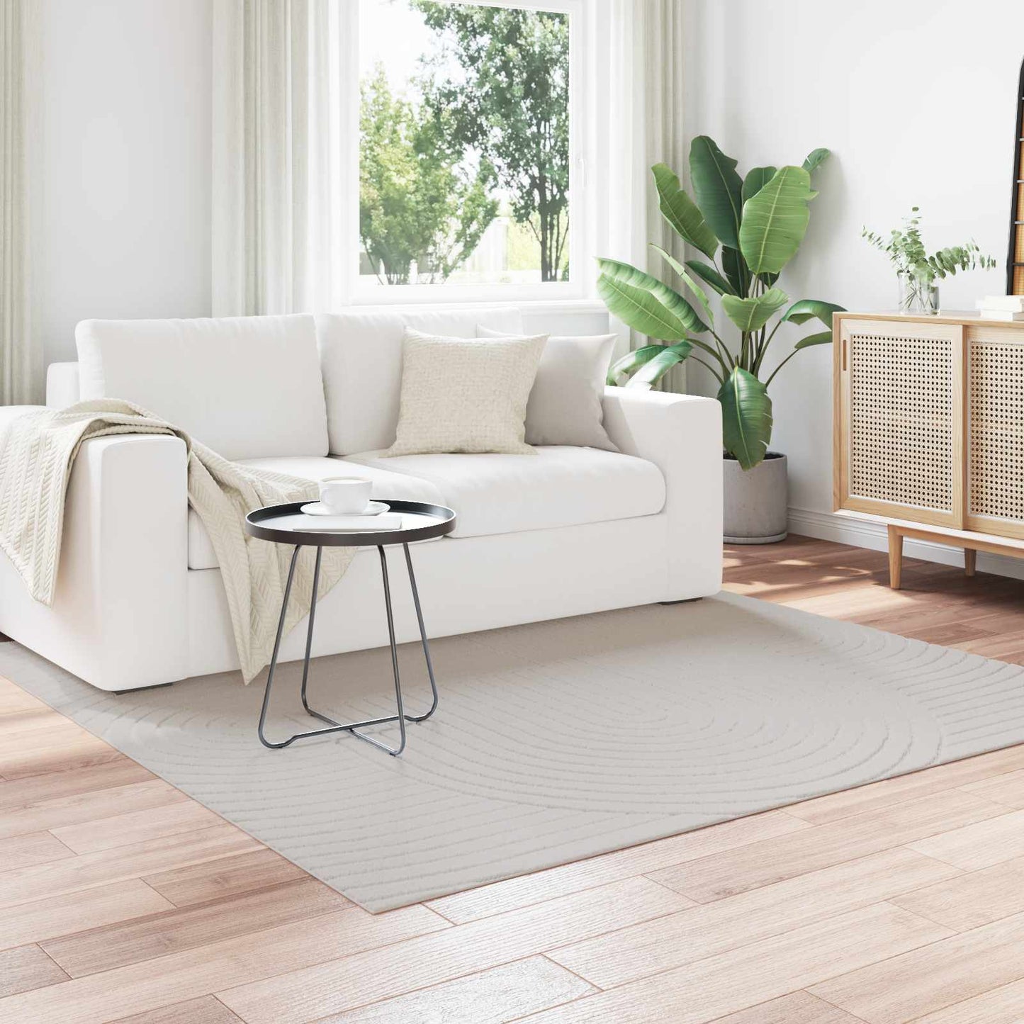 Area Rugs Rectangular SIROLO Sand 280 x 200 cm Polyester