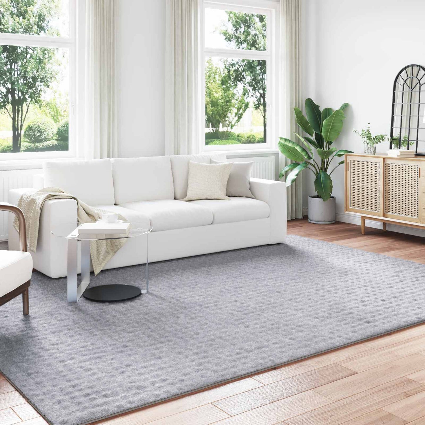 Area Rugs Rectangular SIROLO Grey 340 x 240 cm Polyester