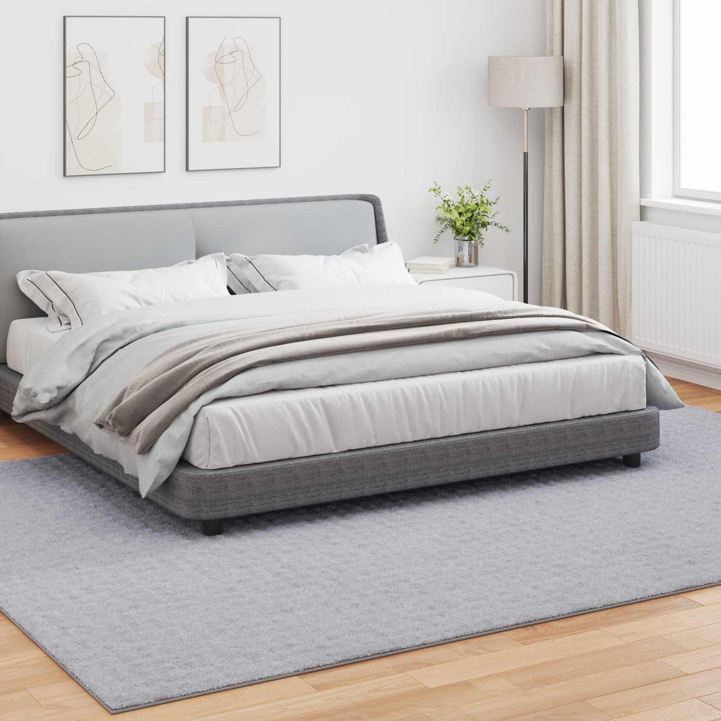 Area Rugs Rectangular SIROLO Grey 340 x 240 cm Polyester