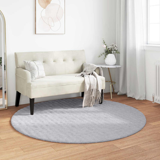 Area Rugs Round SIROLO Grey Ø 160 CM Polyester