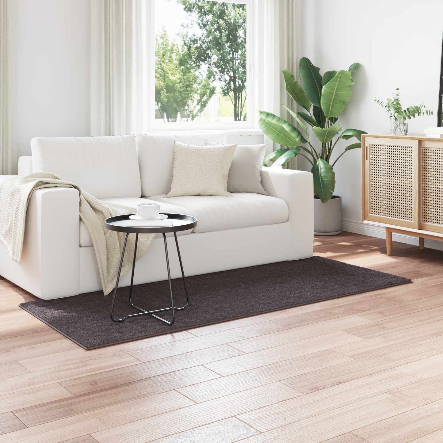 Area Rugs Rectangular SIROLO Anthracite 150 x 80 cm Polyester