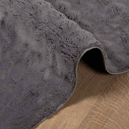 Area Rugs Rectangular SIROLO Anthracite 340 x 240 cm Polyester