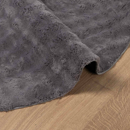 Area Rugs Round SIROLO Anthracite Ø 120 CM Polyester
