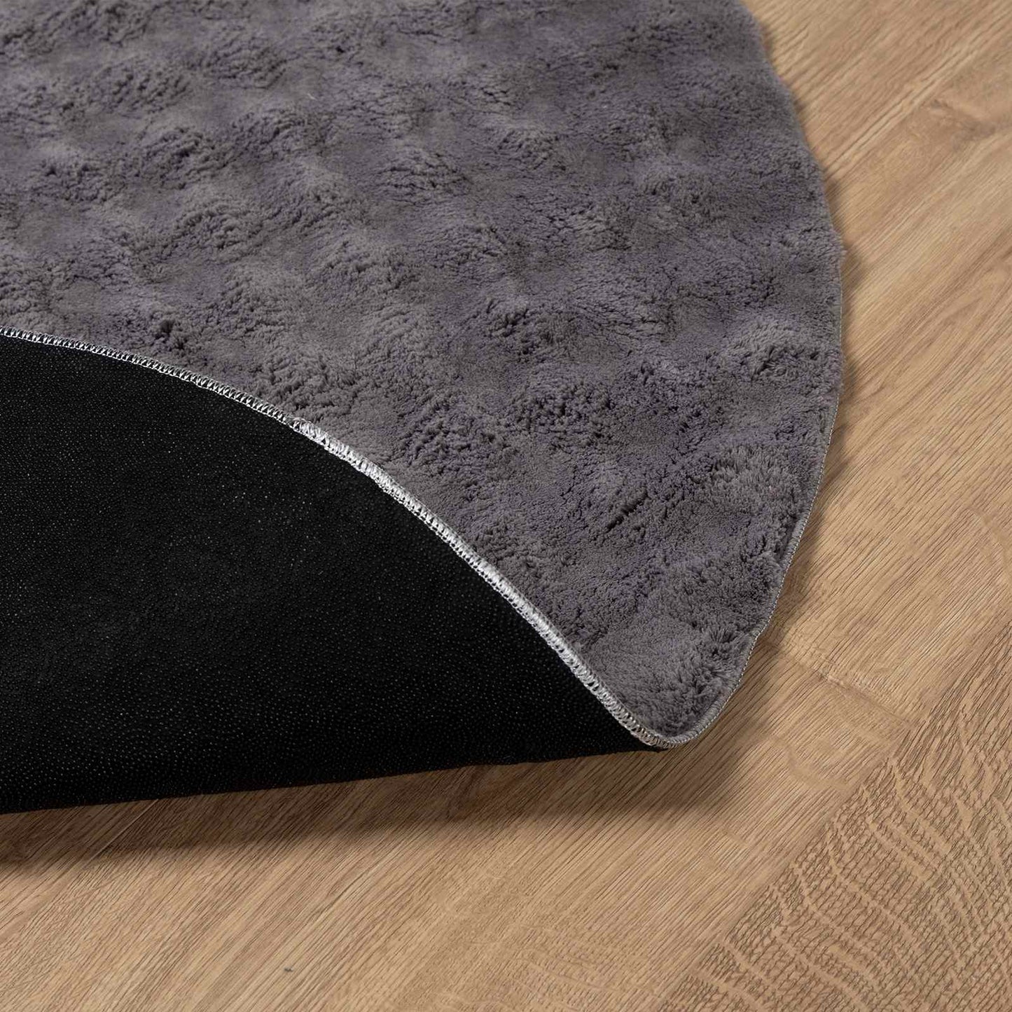 Area Rugs Round SIROLO Anthracite Ø 160 CM Polyester