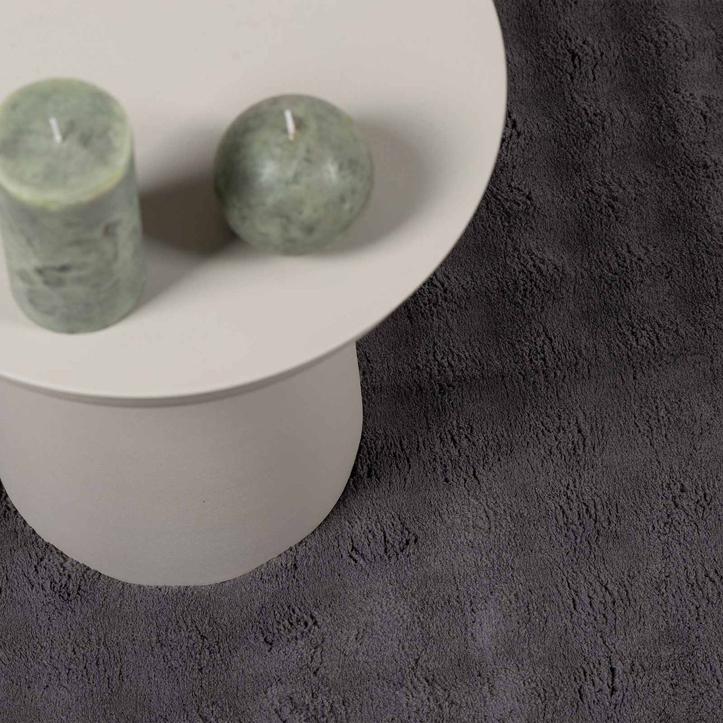 Area Rugs Round SIROLO Anthracite Ø 200 CM Polyester