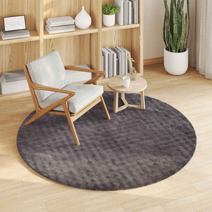 Area Rugs Round SIROLO Anthracite Ø 200 CM Polyester