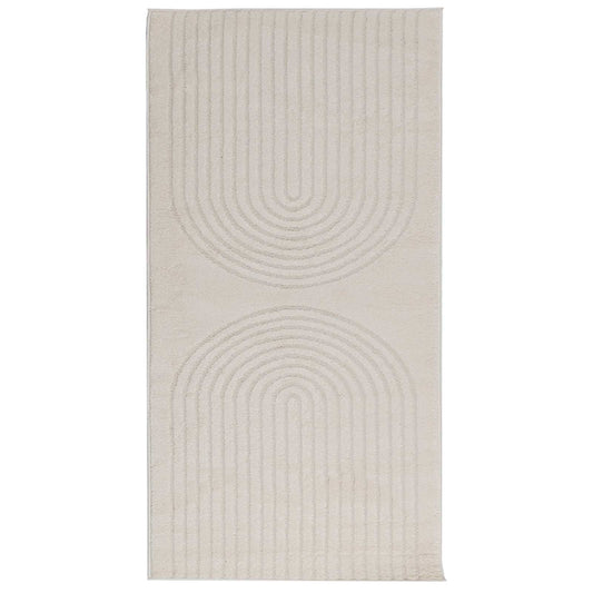 Indoor Rug GALATI Cream 150 x 80 cm Polyester
