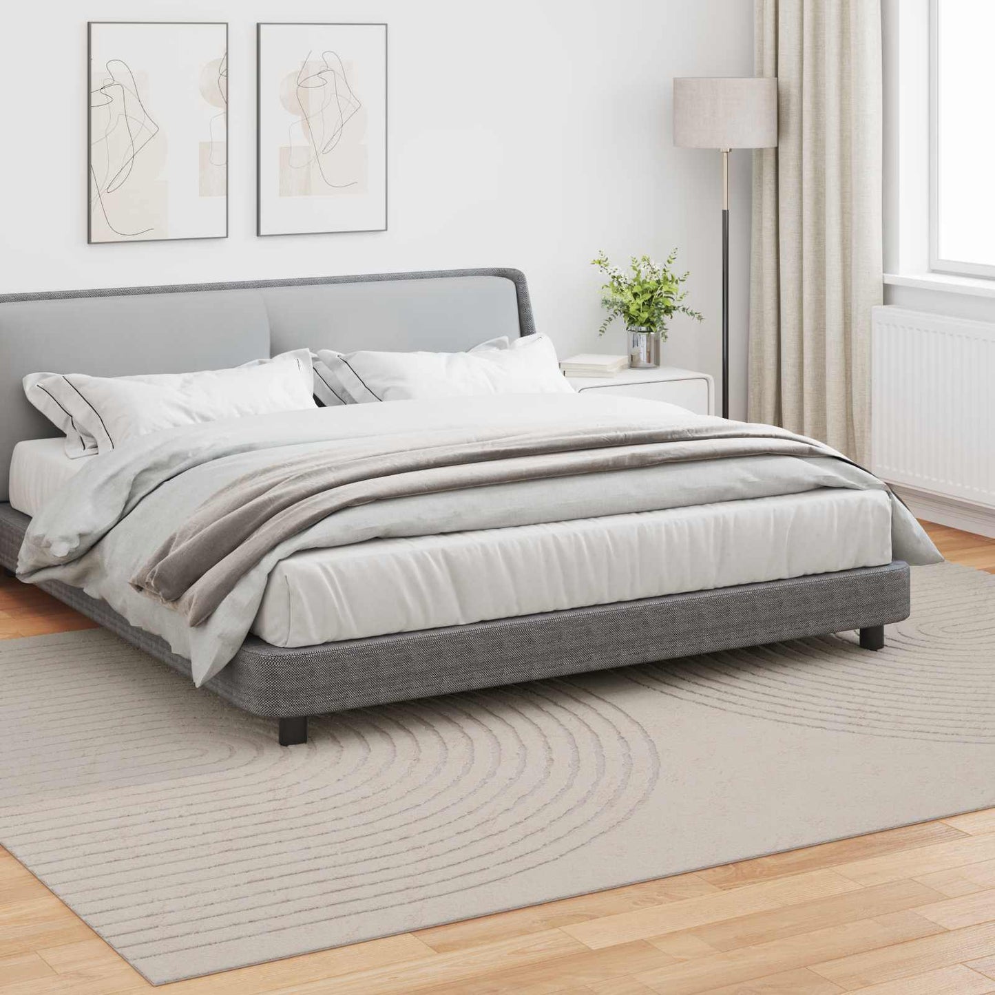Area Rugs Rectangular GALATI Cream 280 x 200 cm Polyester