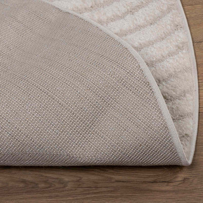 Area Rugs Round GALATI Cream Ø 200 CM Polyester