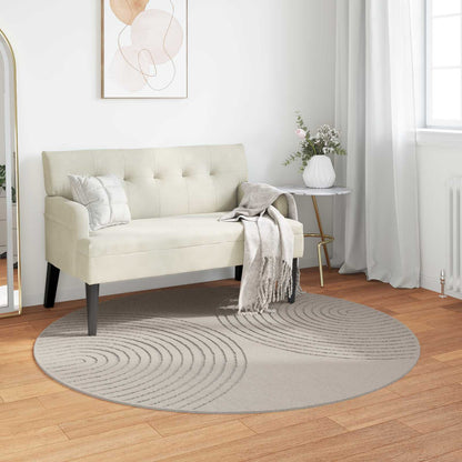 Area Rugs Round GALATI Cream Ø 200 CM Polyester