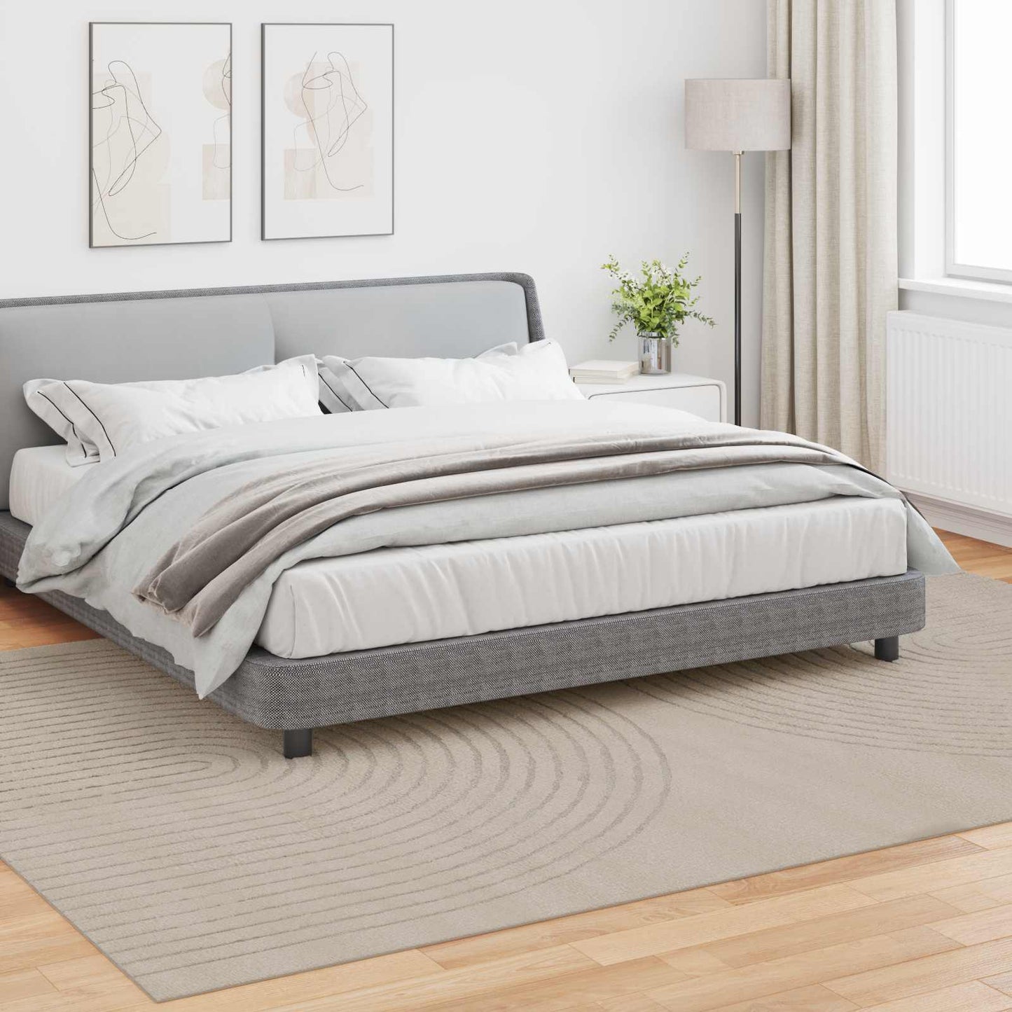 Area Rugs Rectangular GALATI Beige 340 x 240 cm Polyester
