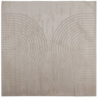 Area Rugs Square GALATI Beige 240 x 240 cm Polyester