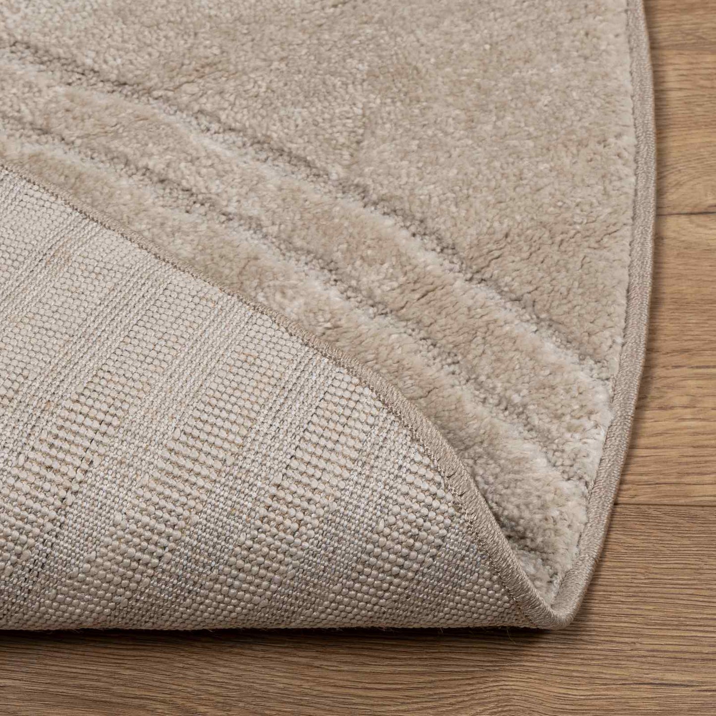 Area Rugs Round GALATI Beige Ø 160 CM Polyester