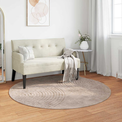 Area Rugs Round GALATI Beige Ø 160 CM Polyester