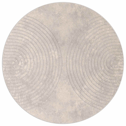 Indoor Rug GALATI Beige Ø 200 CM Polyester