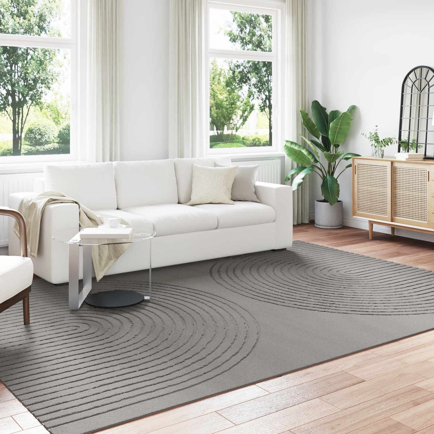 Area Rugs Rectangular GALATI Grey 280 x 200 cm Polyester