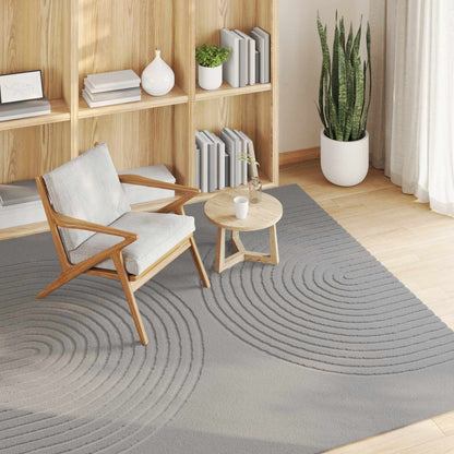 Area Rugs Square GALATI Grey 120 x 120 cm Polyester