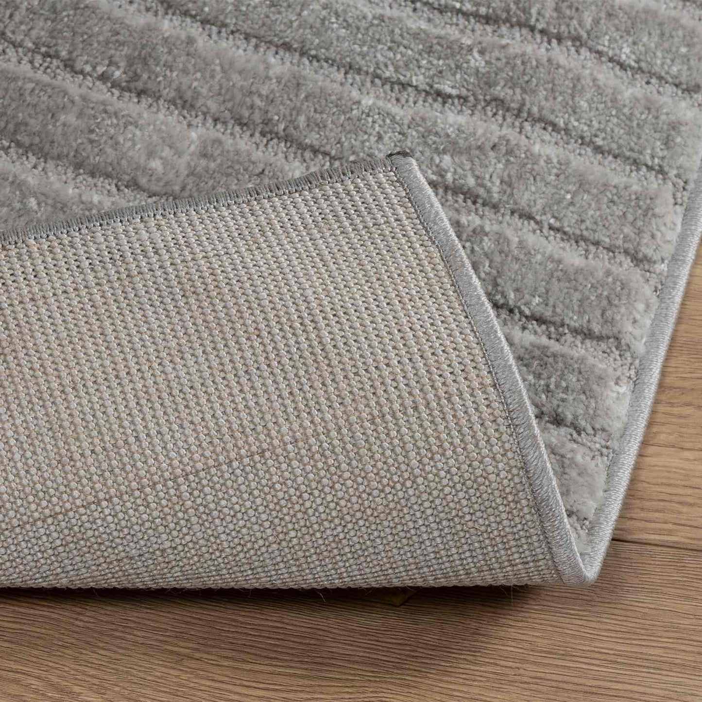 Area Rugs Square GALATI Grey 200 x 200 cm Polyester