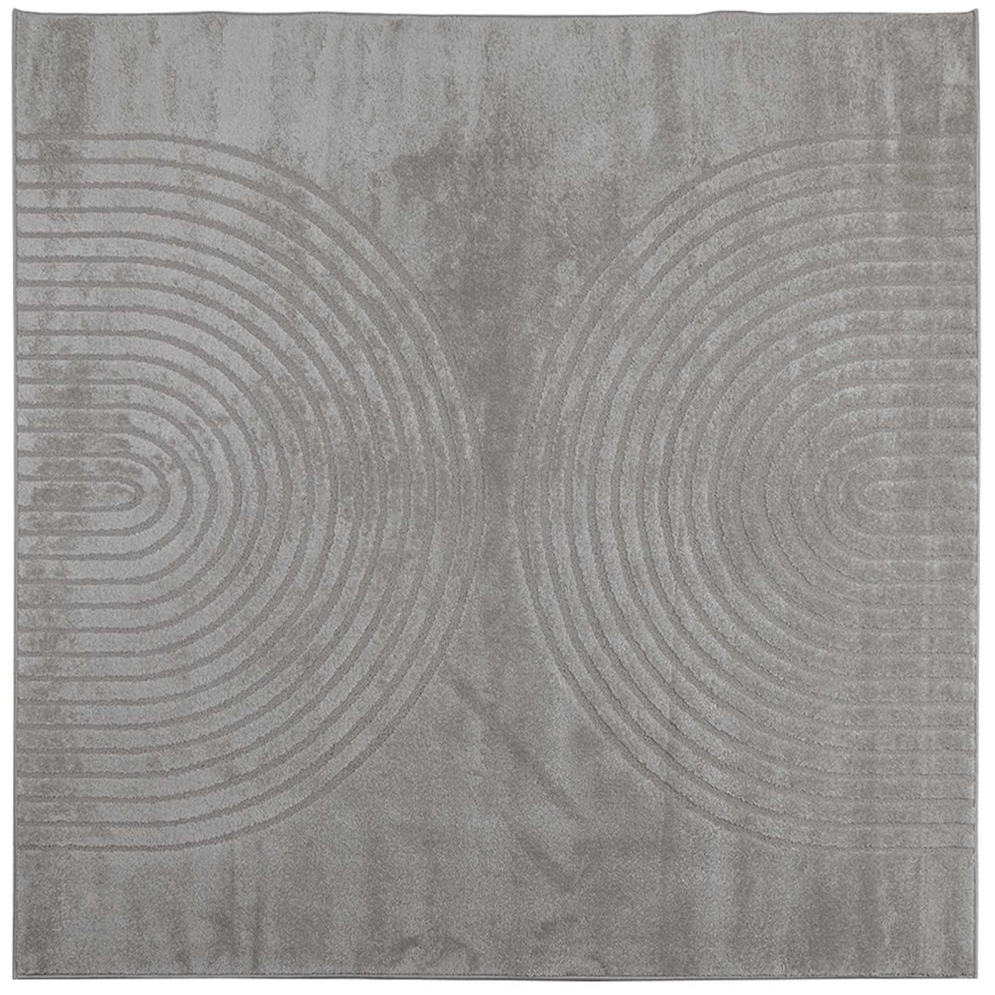 Area Rugs Square GALATI Grey 240 x 240 cm Polyester