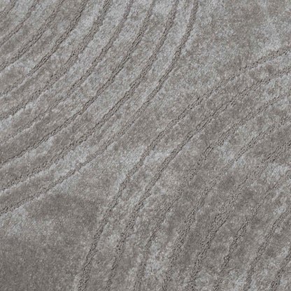 Area Rugs Round GALATI Grey Ø 160 CM Polyester
