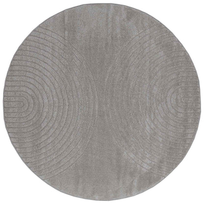 Area Rugs Round GALATI Grey Ø 160 CM Polyester