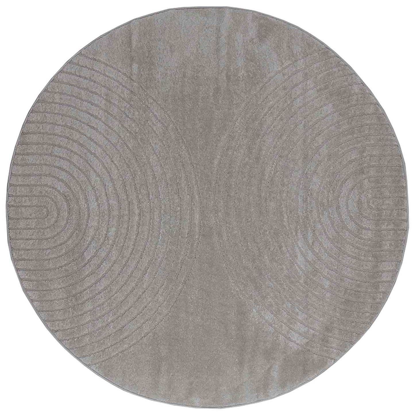 Area Rugs Round GALATI Grey Ø 200 CM Polyester