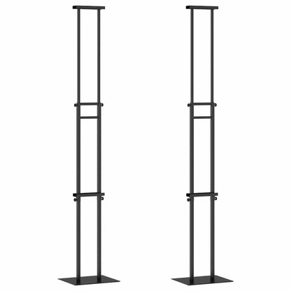 Trade Show Displays 2 pcs Black 30 x 23.5 x 210 cm Steel