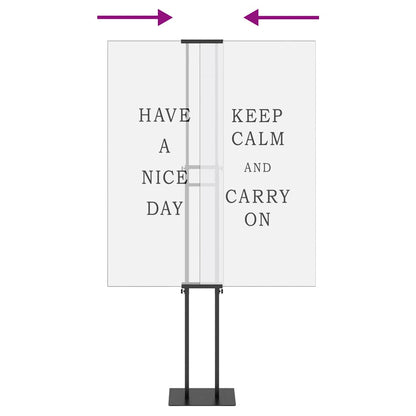 Trade Show Displays 2 pcs Black 30 x 23.5 x 210 cm Steel