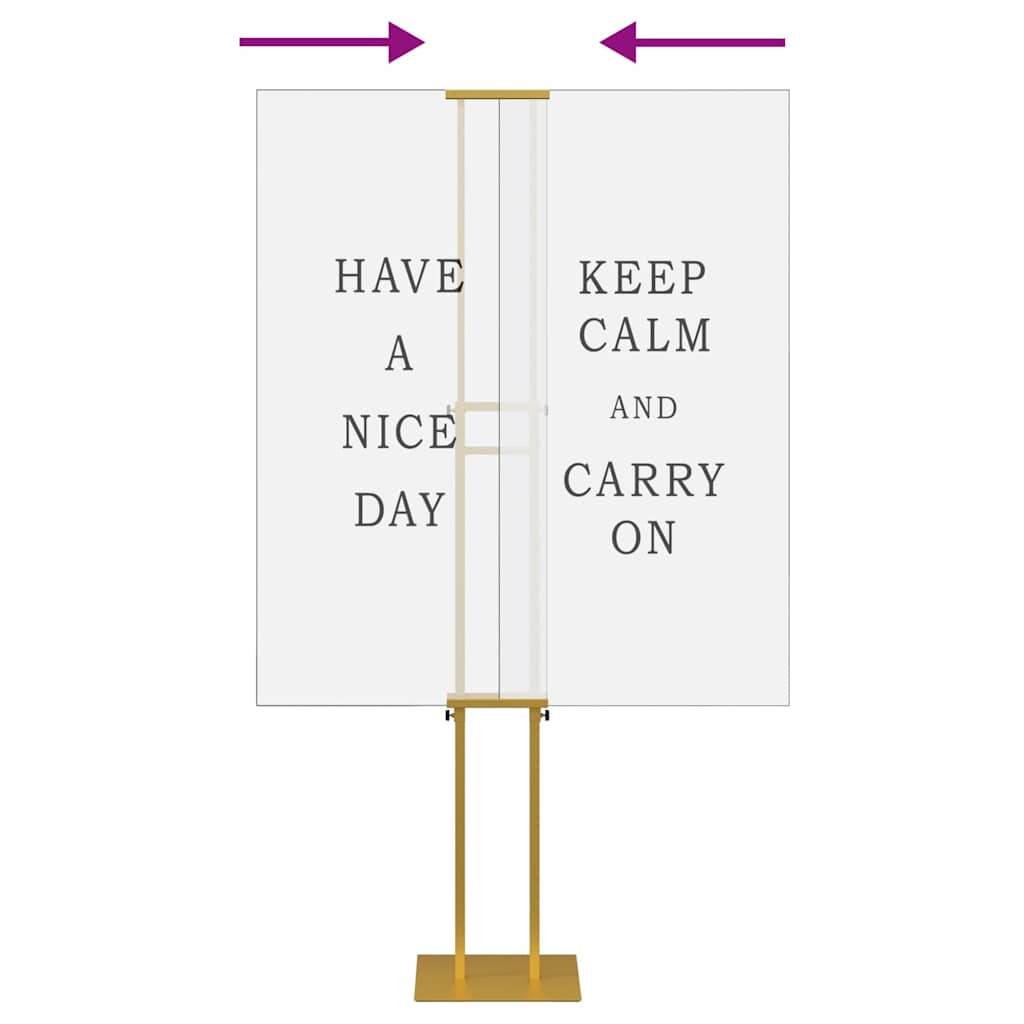 Trade Show Displays 2 pcs Gold 30 x 23.5 x 210 cm Steel
