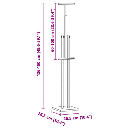 Trade Show Displays 2 pcs Black 26.5 x 26.5 x 150 cm Steel