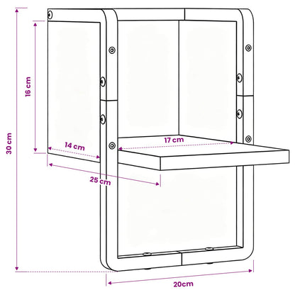 Wall Shelf Wall-Mounted Artisian Oak 20 x 25 x 30 cm