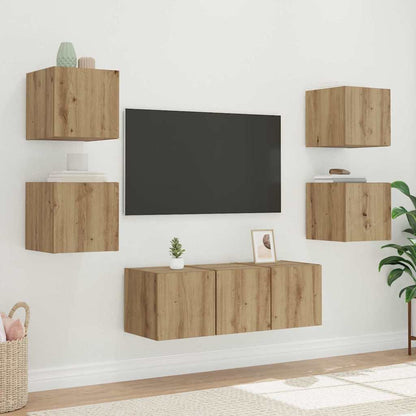 TV Wall Cabinet 30.5 x 35 x 30 cm Artisian Oak Engineered Wood