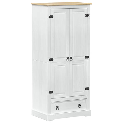 Wardrobes with Drawer White 76 x 50 x 170 cm Solid Pine Wood