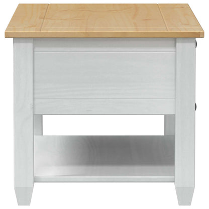 Coffee Table with Drawer White 85 x 50 x 45 cm Solid Pine Wood