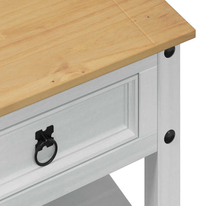 Coffee Table with Drawer White 100 x 48 x 45 cm Solid Pine Wood