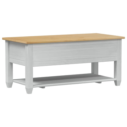 Coffee Table with Drawer White 100 x 48 x 45 cm Solid Pine Wood