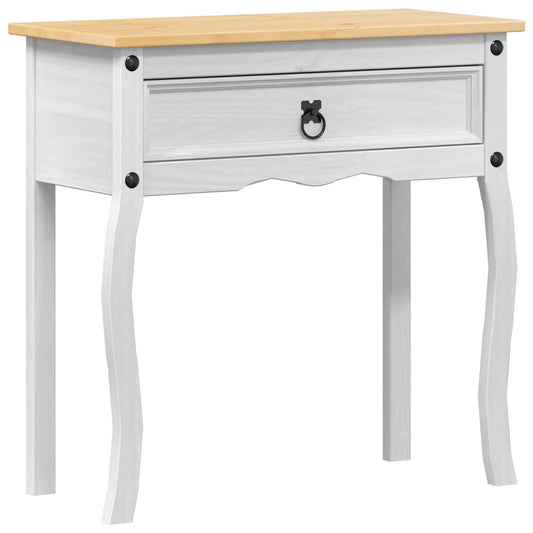 Console table White 73 x 35 x 73 cm Solid Pine Wood