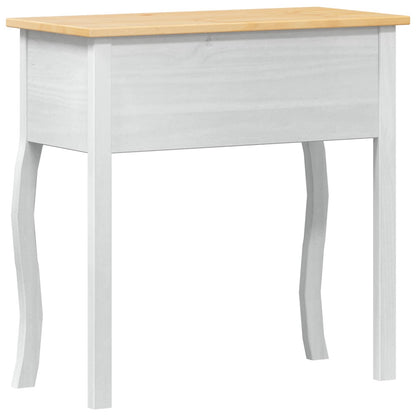 Console table with Drawer White 73 x 35 x 73 cm Solid Pine Wood