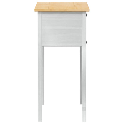 Console table with Drawer White 73 x 35 x 73 cm Solid Pine Wood