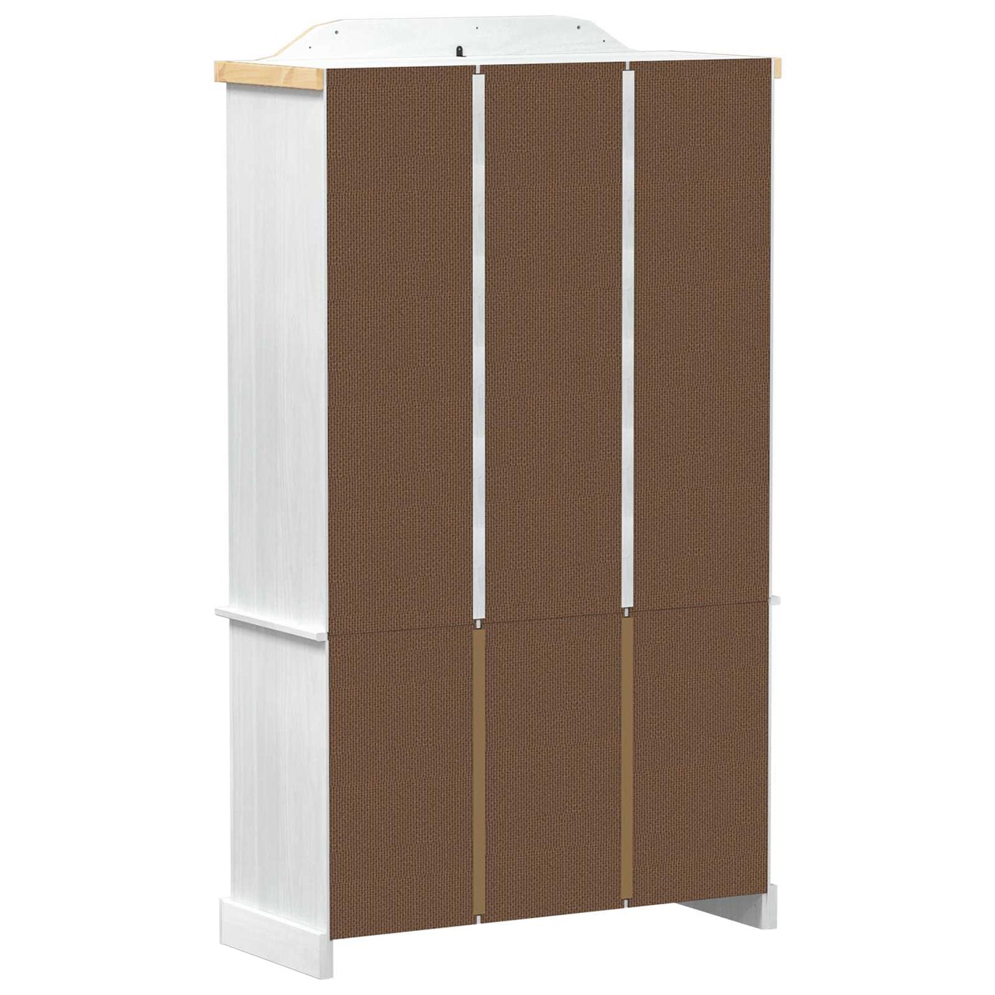 Display Cabinet White 103.5 x 42 x 180 cm Solid Pine Wood