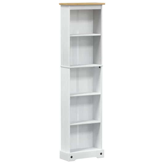 Bookcase 46 x 20 x 170 cm Solid Pine Wood White