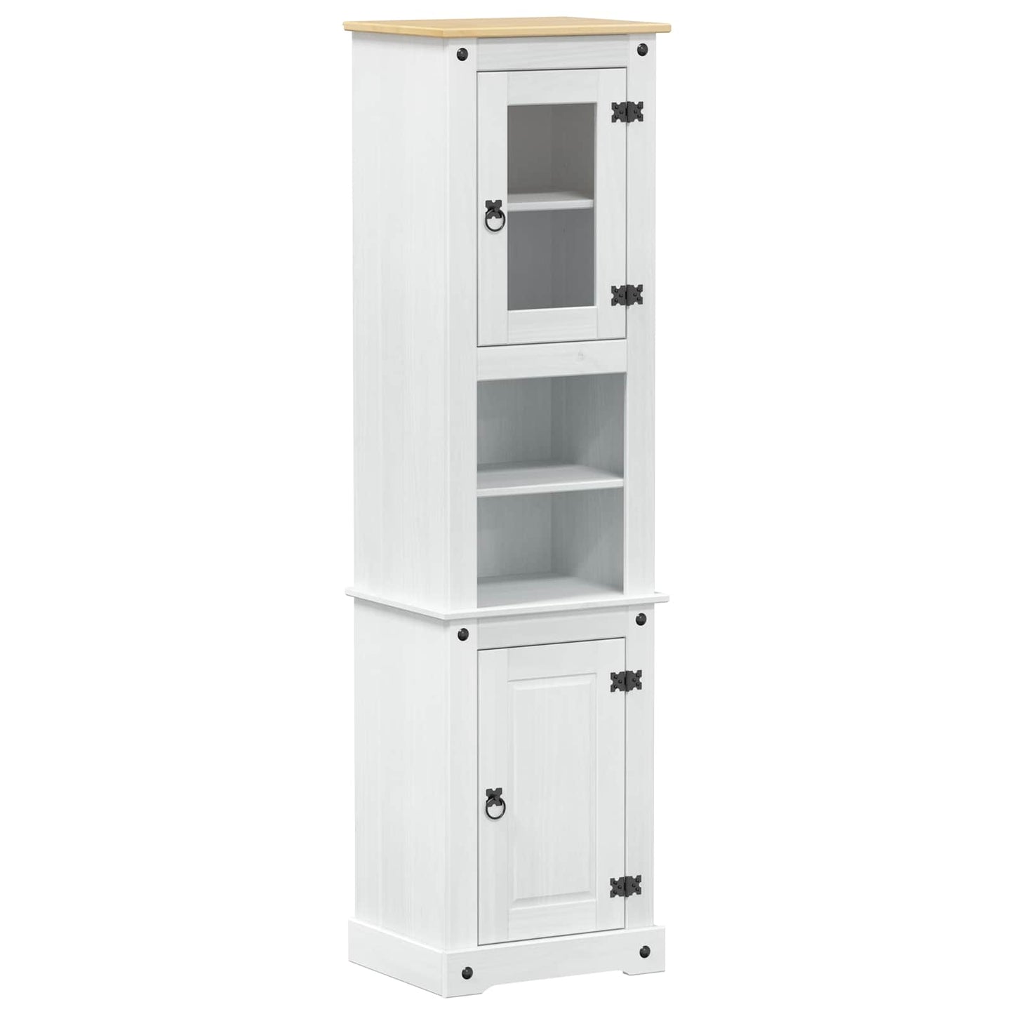 Bathroom Cabinet White 50 x 40 x 185 cm Solid Pine Wood