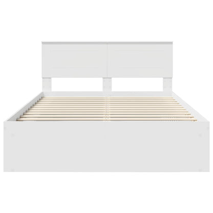 Bed Frame with Headboard White 160 x 200 cm Engineered wood