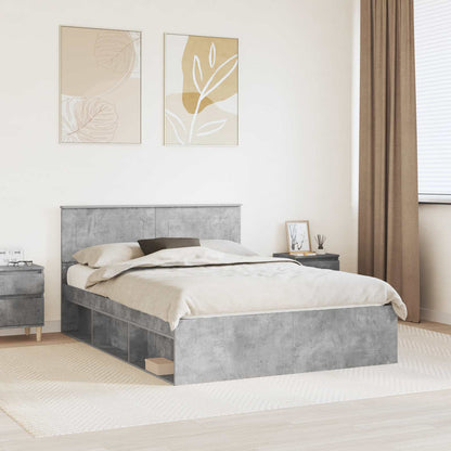 Bed Frame Concerte Grey 150 x 200 cm Engineered wood