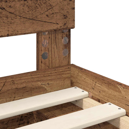 Bed Frame with Headboard Old Wood 150 x 200 cm Engineered wood