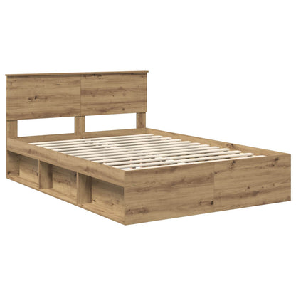 Bed Frame Artisian Oak 140 x 190 cm Engineered wood