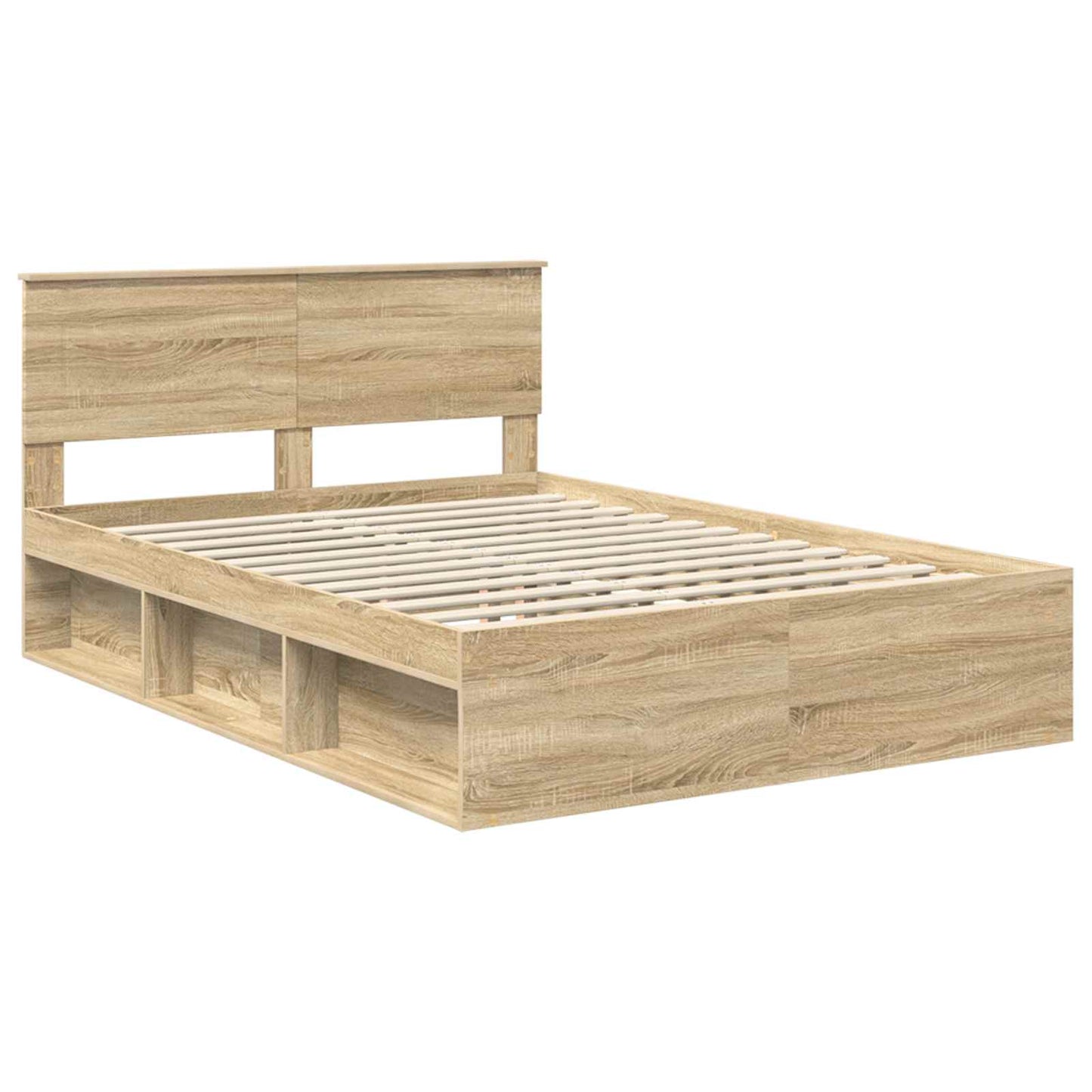Bed Frame with Headboard Sonoma 140 x 200 cm Engineered wood