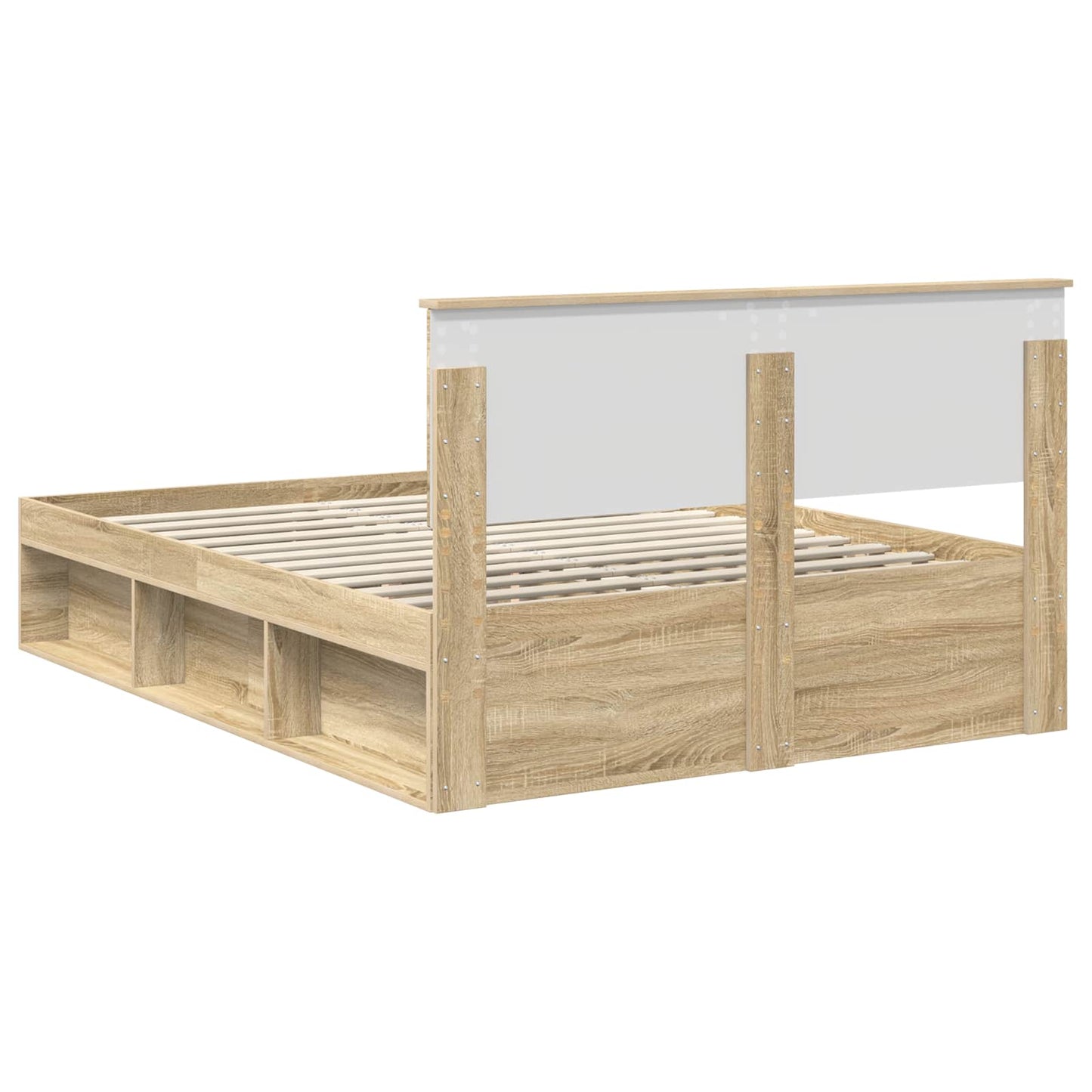 Bed Frame with Headboard Sonoma 140 x 200 cm Engineered wood
